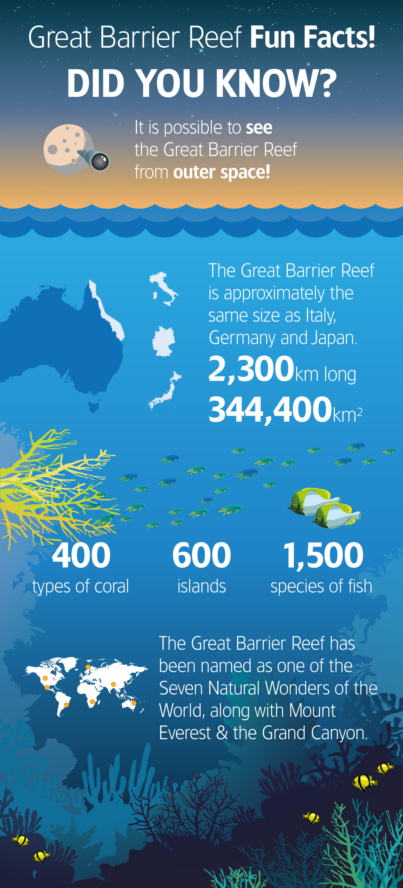 Great Barrier Reef - FUN FACTS - Mantra