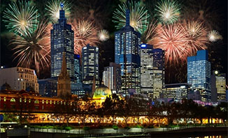 Enjoy the fireworks display in Melbourne this winter.